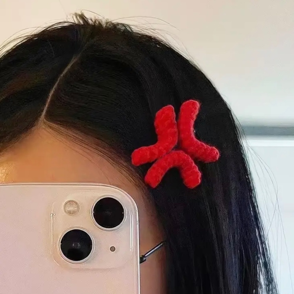 🔥 Crochet "Angry" Hair Clip – Set of Three (3)🔥